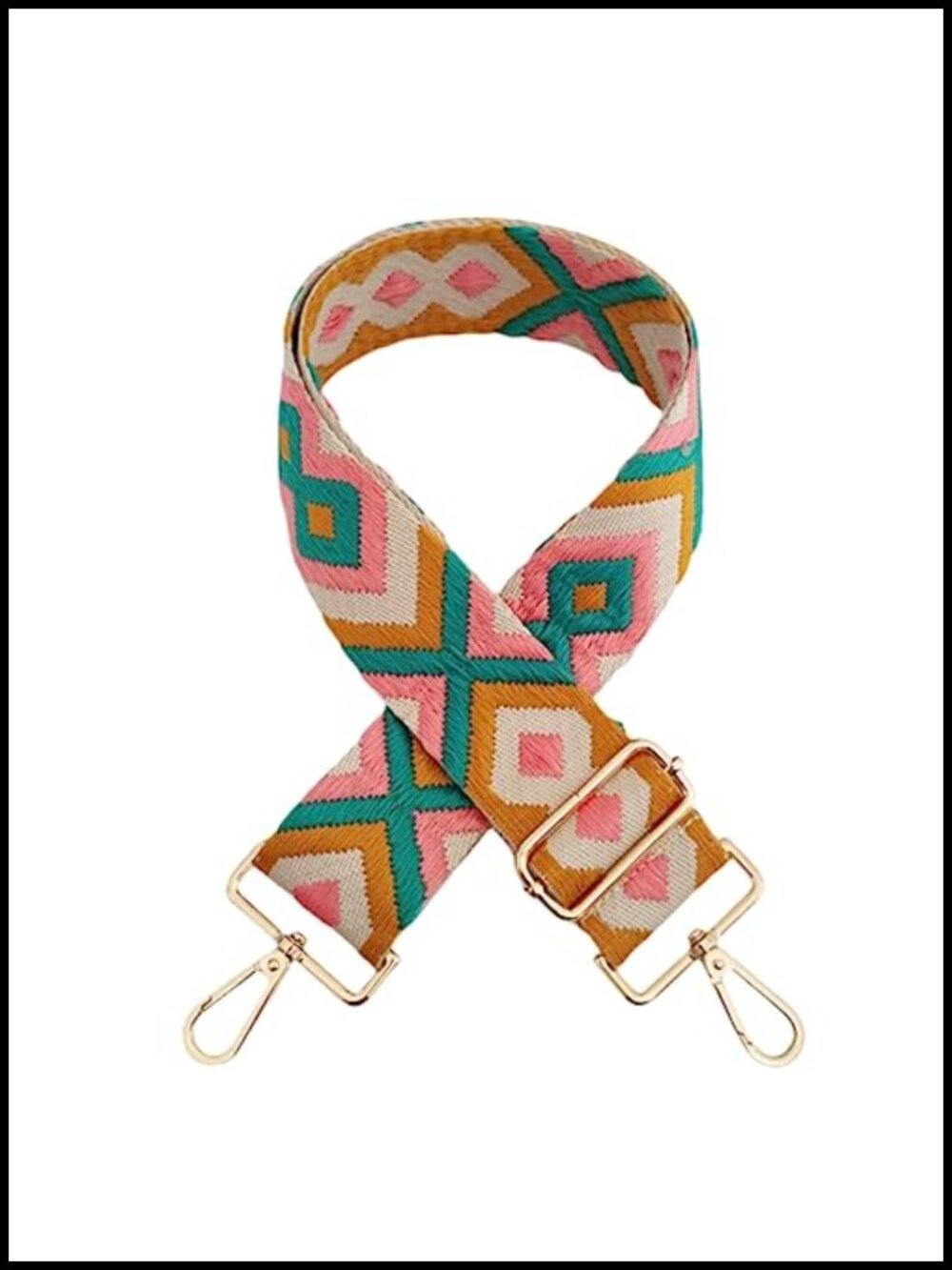 Adjustable Bag Strap Replacement 2in Wide Jacquard Belt for Purse Shoulder